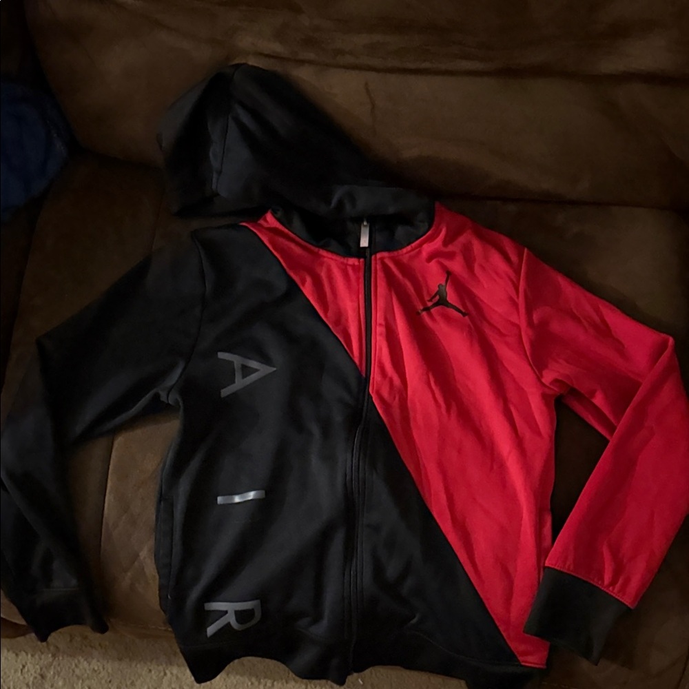 Jordan Kids Red and Black Hoodie Jacket